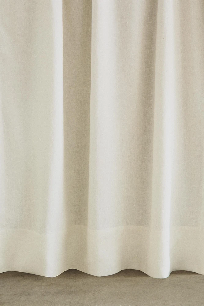 WUITE LINEN BLACKOUT CURTAIN