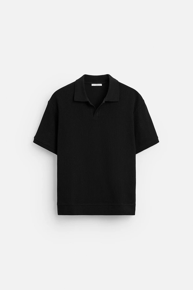VERTICAL TEXTURED POLO