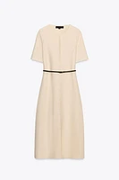 BELTED MIDI DRESS