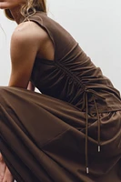 DRAWSTRING RUCHED T-SHIRT