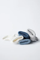 LOT DE QUATRE PAIRES CHAUSSETTES COLORÉES