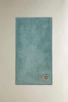 SERVIETTE DE BAIN ENFANT VELOURS PATCHWORK ESPACE