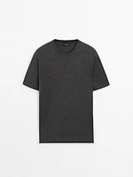 T-shirt en maille de coton mélangé