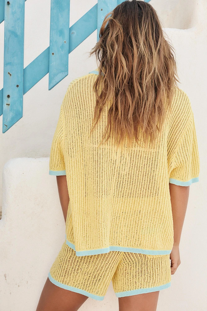 COLLAR POLO CARDIGAN