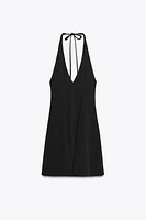 HALTER GODET SHORT DRESS