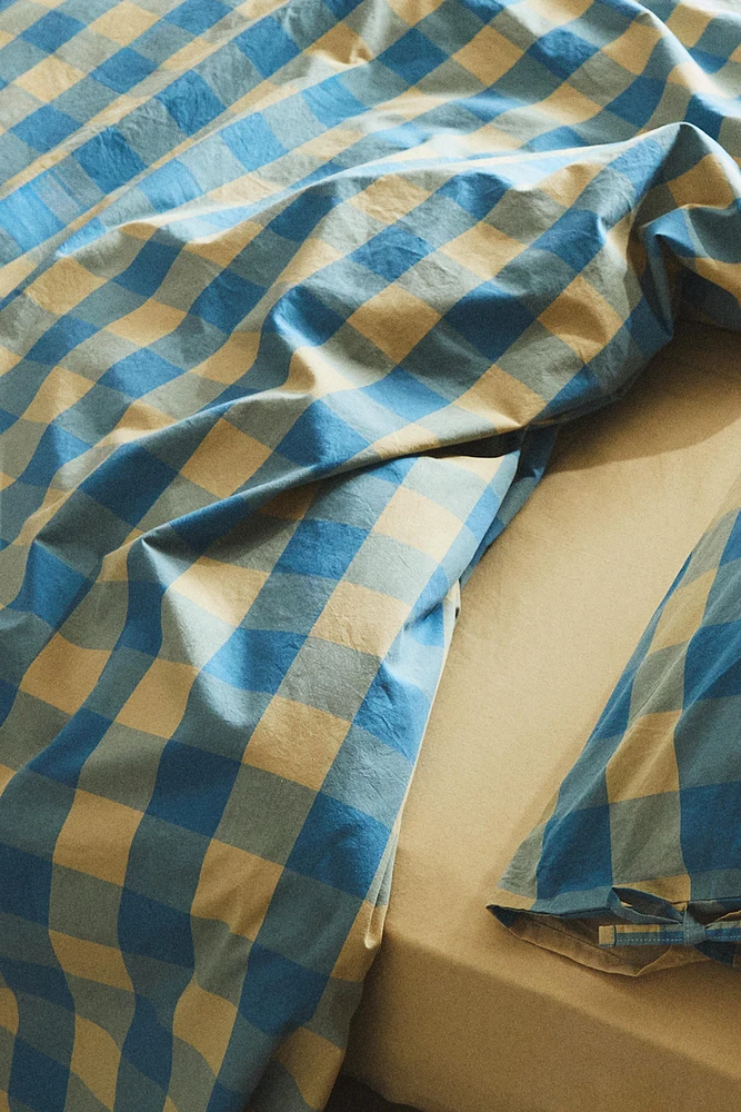CHILDREN’S REVERSIBLE CHECK DUVET COVER