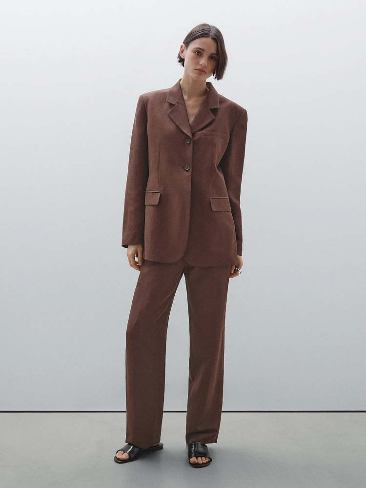 Blazer fluide lin