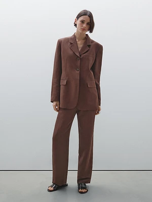 Blazer fluide lin