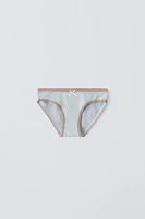 AGES 6-14/ SIX-PACK OF RIBBED BRIEFS WITH CONTRAST TRIM