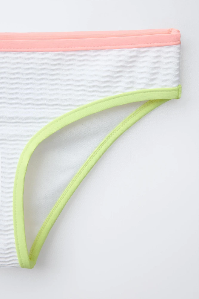 6-14 YEARS/ CONTRASTING PIPING BIKINI