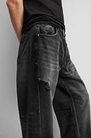 BAGGY FIT JEANS WITH SEAMS
