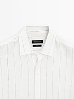 Chemise à rayures tennis 100 % lin