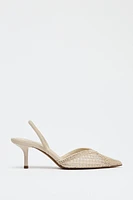 BRAIDED SLINGBACK HEELS