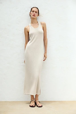 CUT-OUT KNIT MAXI DRESS