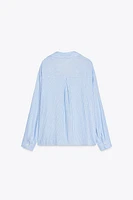 STRIPED LINEN BLEND SHIRT