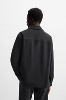 TEXTURED STRETCH OVERSHIRT