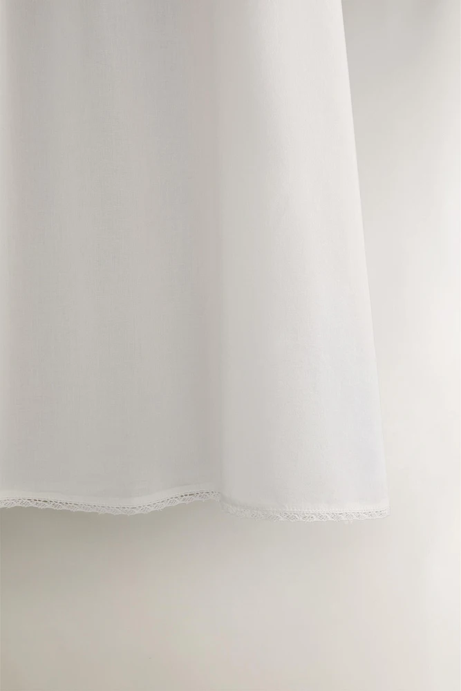 EMBROIDERED COTTON NIGHTGOWN