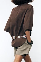CEINTURE EN CUIR AVEC PIERRES