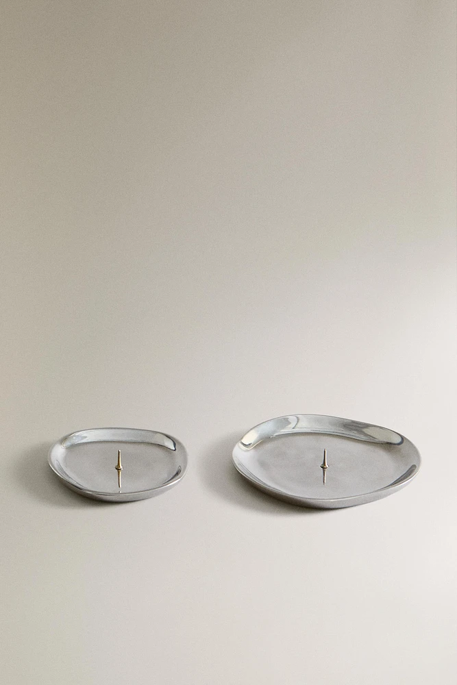 BOUGEOIR ALUMINIUM ARGENTÉ