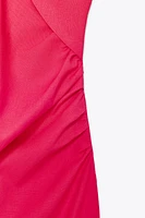 LINEN CUT OUT MIDI DRESS