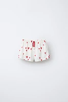 2-6 YEARS/ HEART PRINT T-SHIRT AND BERMUDA SHORTS PAJAMAS