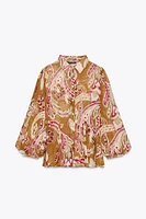SEMI-SHEER PRINTED SHIRT