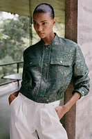 BLOUSON STRUCTURÉ FIL MÉTALLISÉ