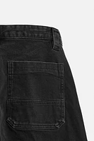 POCKET DENIM CARGO PANTS