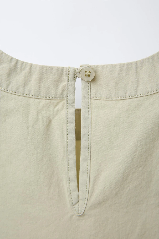 RUFFLED POPLIN TOP