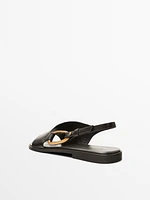 Sandales cuir anneau