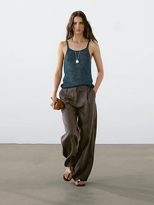 Halterneck knit top