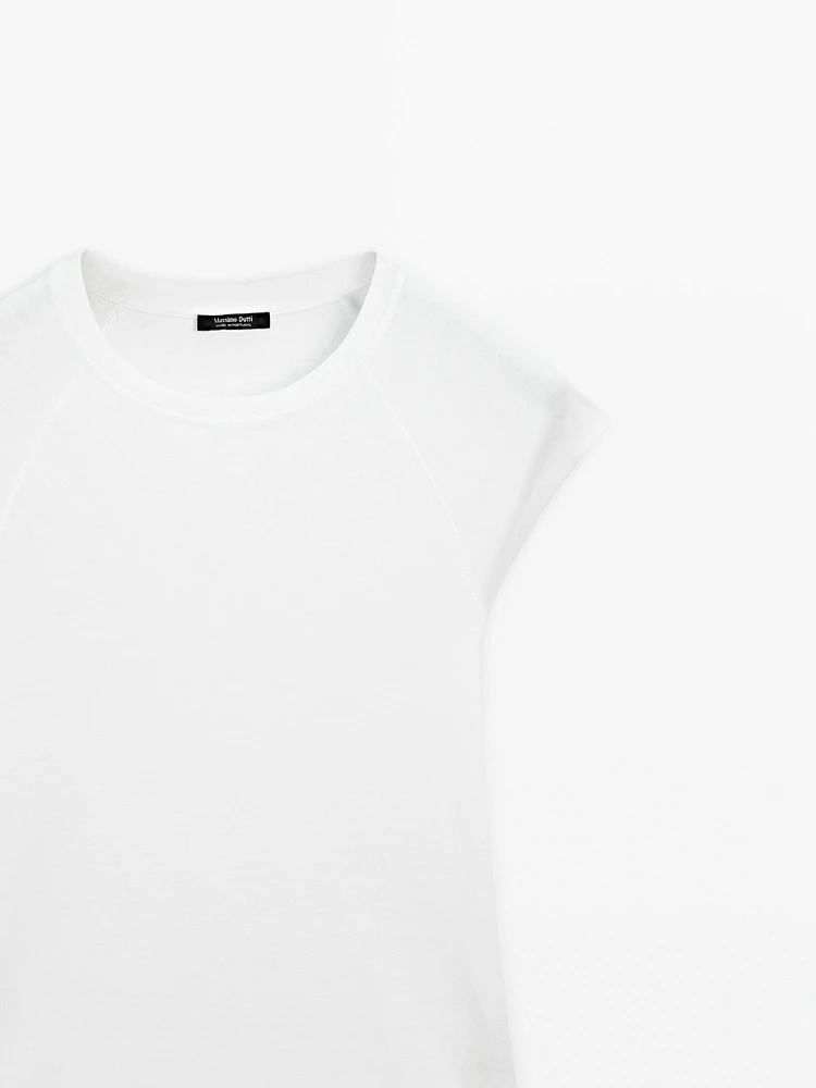 T-shirt manches courtes raglan en coton