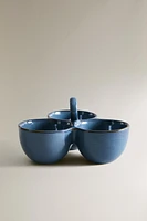 TRIPLE APPETIZER BOWL