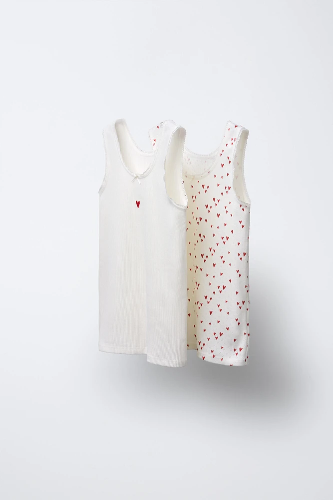 6-14 YEARS/ TWO-PACK OF HEART T-SHIRTS