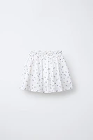 JUPE-SHORT BRODERIES FLEURS