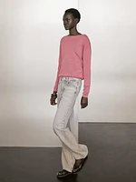 100% linen boat neck sweater