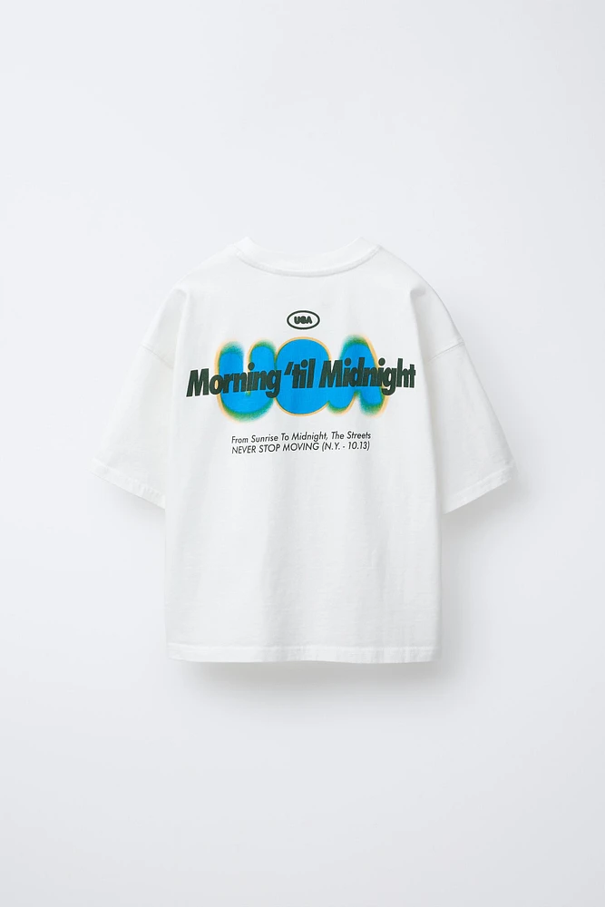 RAISED TEXT T-SHIRT