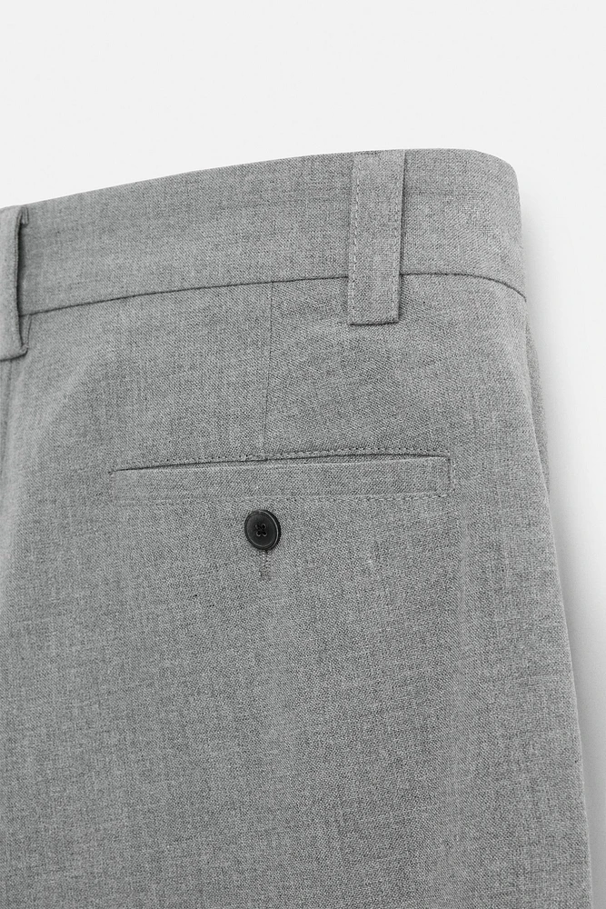 TEXTURED STRAIGHT FIT PANTS