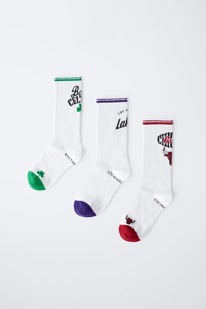 THREE-PACK OF LONG NBA TEAMS SOCKS