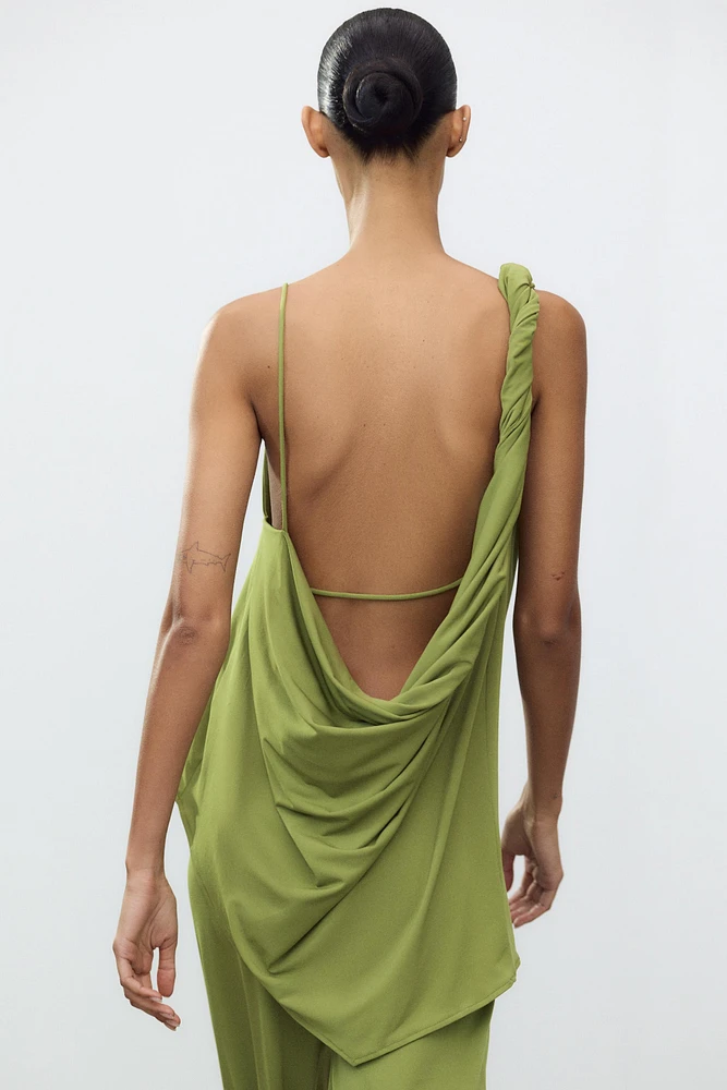RUCHED ASYMMETRIC TOP