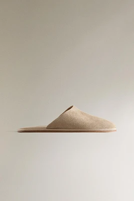 LEATHER MULE SLIPPERS