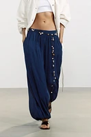 TEXTURED BALLOON PANTS