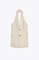 HALTER LINEN VEST