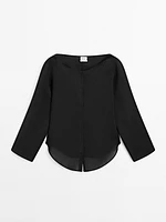 Linen blend boat neck shirt - Limited Edition