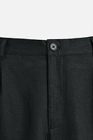 OVERSIZED LINEN VISCOSE SHORTS