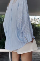 CHEMISE MANCHES LARGES AVEC LIN