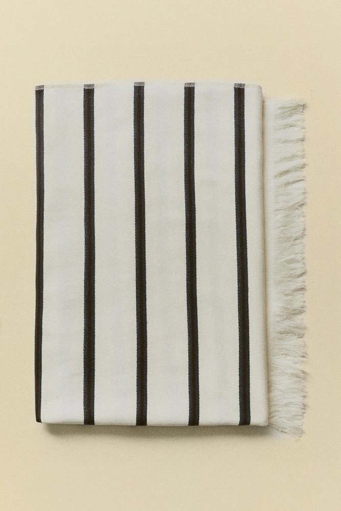 STRIPED COTTON BEACH TOWEL
