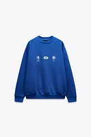 PRINTED SLOGAN SWEATSHIRT