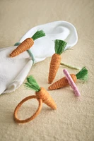 SET OF CARROT JUTE NAPKIN RINGS (SET OF 4)