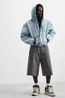 HOODED DENIM JACKET